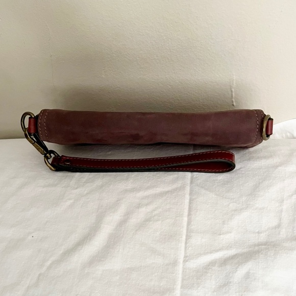 100% Toscana brown leather bag B321 wristlet or crossbody - Picture 8 of 10